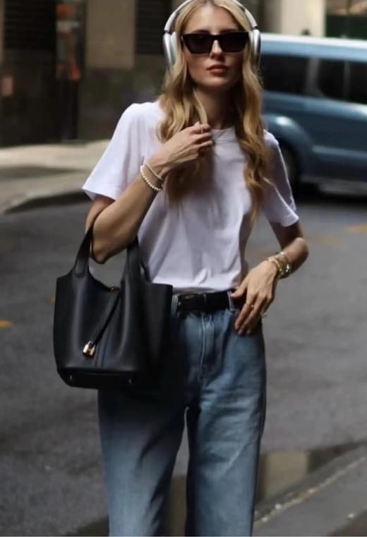 爱马仕 菜篮子22 黑色 金扣 togo皮 手提包 商品图2