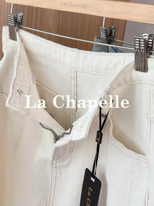 专柜实拍【版型巨正~】拉夏贝尔/La Chapelle棉质舒适好穿高腰单扣多裤袢口袋纯色百搭显瘦牛仔短裤 商品图11