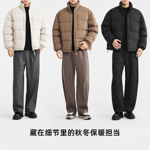 墨麦客男装2025年冬季新款立领包裹领短款羽绒服男士加厚羽绒外套 商品图4