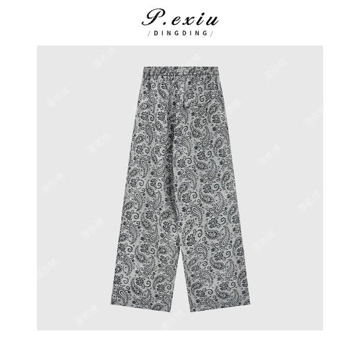 04-1潘依绣丁丁宠粉民族风腰果花松紧腰休闲裤 Q9875 商品图1