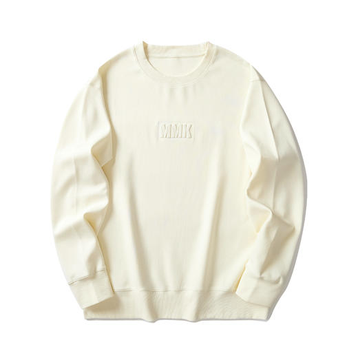 墨麦客330g重磅圆领卫衣男2023秋季新款立体字母压花男士休闲卫衣55418 商品图4