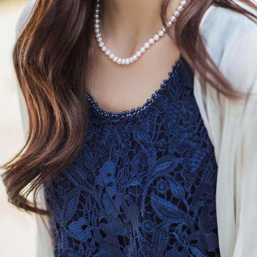 【林栖设计小店】【林栖推荐】2026夏季新款无袖蕾丝拼接真丝印花连衣裙N1961348 商品图2