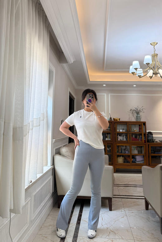 328-4渠道货 lulu美人鱼 超高腰喇叭裤 亚洲版 签约面料 巨好穿 运动休闲均可 商品图13