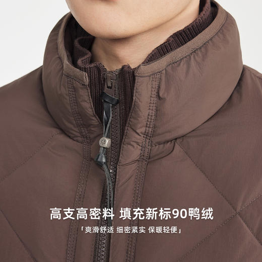 墨麦客男装2025年冬季新款双层立领假两件羽绒服男士户外御寒外套 商品图3