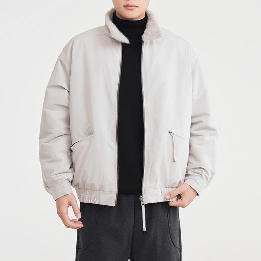 墨麦客男装超柔仿水貂两穿外套男2025冬新款三防加绒夹克男81559 商品图2