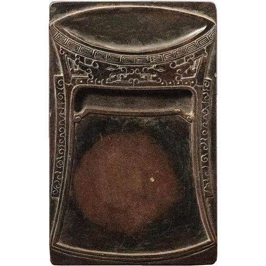 清	夔龙纹钺形池端砚 商品图5