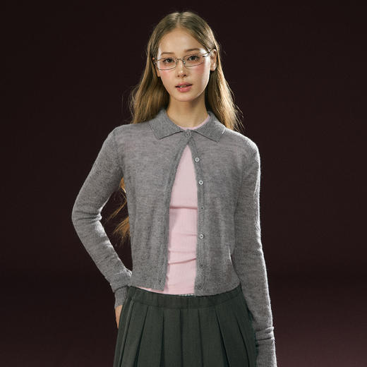 Ariseism 美式复古薄款针织开衫女春季新款上衣 商品图1