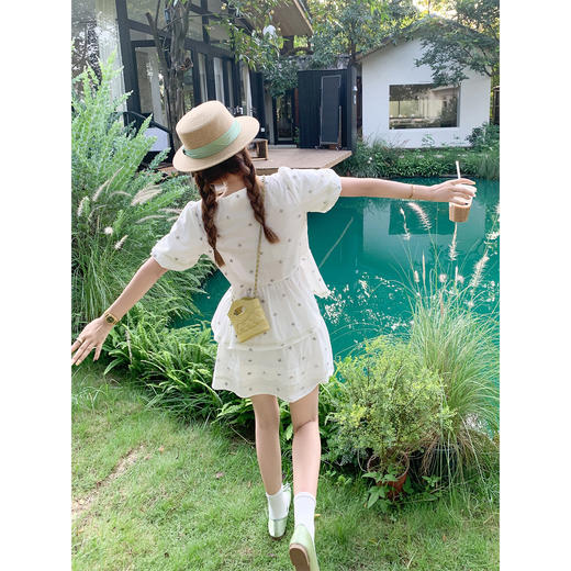 <曾小咸推荐>v领短袖衬衫女夏季娃娃衫【预售7-15天发货】 商品图4