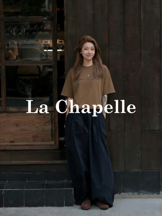 专柜实拍【舒适不束缚】拉夏贝尔/La Chapelle高质感弹力足透气舒适五色圆领字母短袖T恤 商品图3
