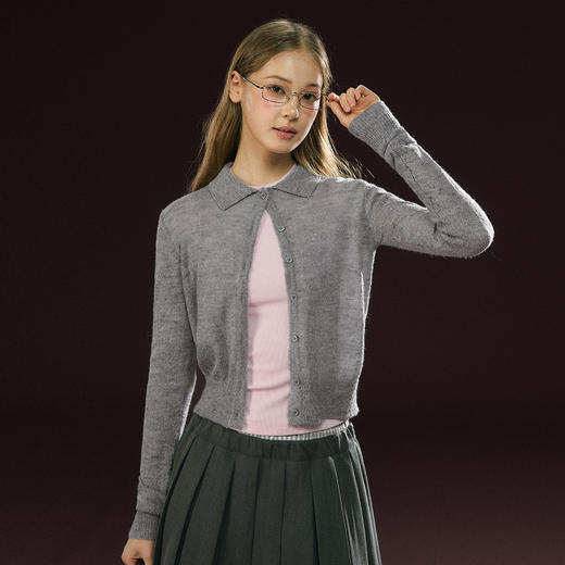 Ariseism 美式复古薄款针织开衫女春季新款上衣 商品图3