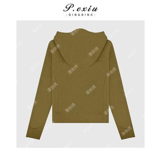 03-5潘依绣丁丁宠粉无龄感休闲纯色显瘦连帽长袖外套WH00503 商品图2