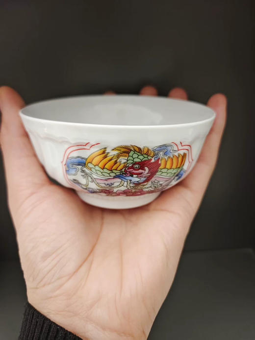 喇荣纪念品白陶瓷骨瓷印花餐具 聚福碗 招财碗 商品图3