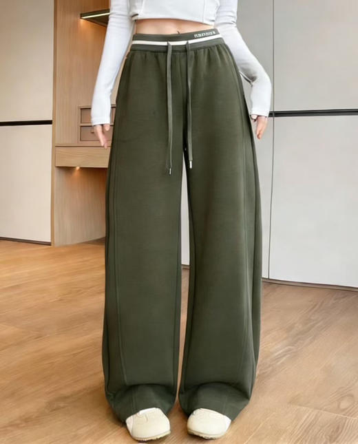 原单新款松紧腰抽绳弯刀卫裤 商品图2