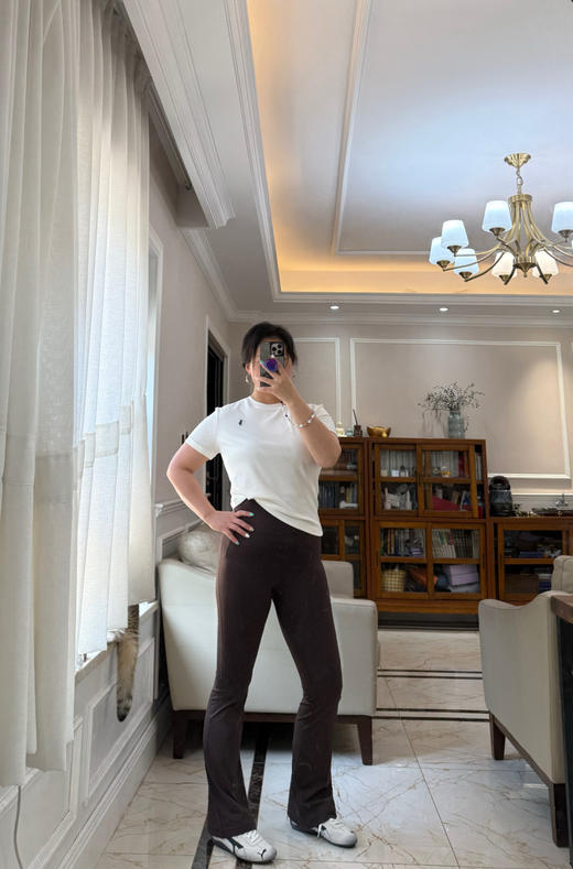 328-4渠道货 lulu美人鱼 超高腰喇叭裤 亚洲版 签约面料 巨好穿 运动休闲均可 商品图9