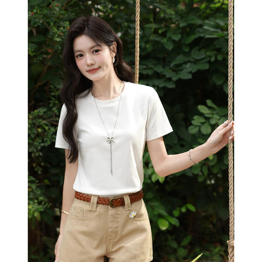 鹿向南【0330/20:00新品前一小时7折限量100件】绿色T恤 商品图2