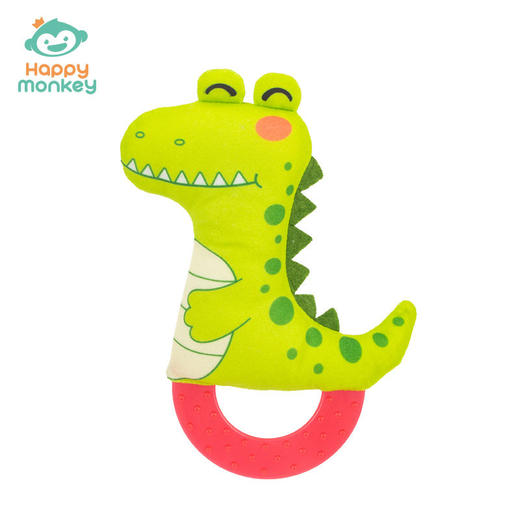 Happy monkey新生儿抓握训练手抓摇铃安抚宝宝玩具牙胶可啃咬厂家 商品图4