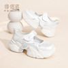 厚底玛丽珍老爹鞋女夏季透气网面魔术贴小白鞋休闲运动鞋X6C165-98 商品缩略图1