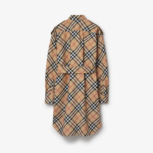 【三】BURBERRY 巴宝莉 女士 Vintage 格纹棉质衬衫式连衣裙 格子 8086610 B9368 商品图1