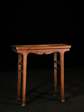 清	红木插肩榫一块玉壸门牙板翘头案