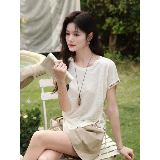 鹿向南【0331/20:00新品前1小时7折限量100件】杏色针织衫 商品图4