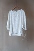 Boboutic 26SS 白蓝条纹丝棉麻针织轻盈上衣 商品缩略图8