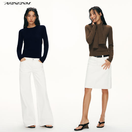 Ariseism黑标 100%羊毛针织衫毛衣女春季新款上衣 商品图3