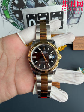 劳力士 VS日志41系列 VS日志V2版 间金黑盘 男士腕表 丹东3235机 板带 三珠带 表径41mm