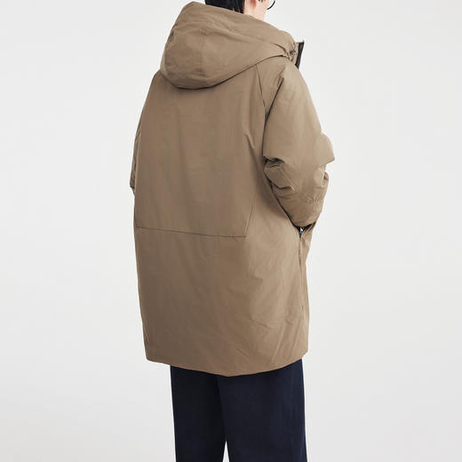 墨麦客男装简约中长款男士羽绒服2025冬新款连帽羽绒外套男88863 商品图2