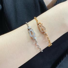 费雷德小号满钻马蹄扣链条手链（XK）