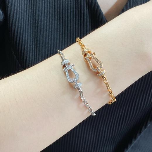 费雷德小号满钻马蹄扣链条手链（XK） 商品图0