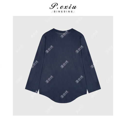 03-5潘依绣丁丁宠粉极简主义半开领排扣中袖T恤Q4812 商品图1