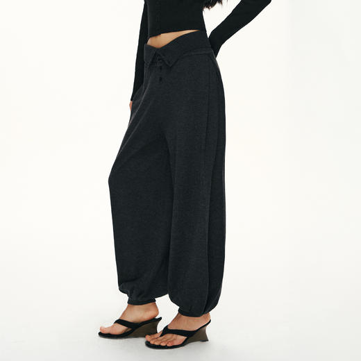 Ariseism黑标 羊毛混纺束脚灯笼裤女春季新款长裤子 商品图2