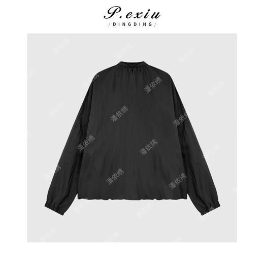 04-1潘依绣丁丁宠粉韩系时尚百搭亚光黑圆领拉链外套Q2356 商品图1