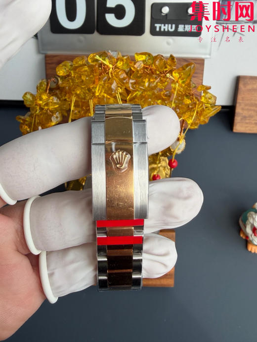 劳力士 VS日志41系列 VS日志V2版 间金黑盘 男士腕表 丹东3235机 板带 三珠带 表径41mm 商品图7