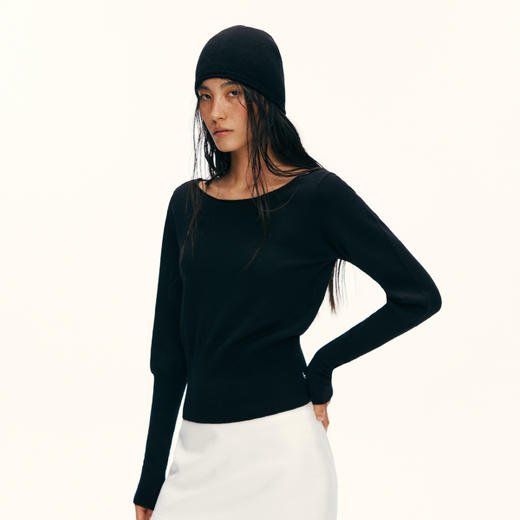 Ariseism黑标 100%羊毛针织衫上衣女春季新款上衣 商品图2