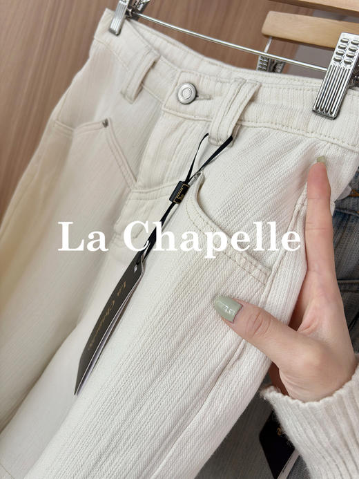 专柜实拍【版型巨正~】拉夏贝尔/La Chapelle棉质舒适好穿高腰单扣多裤袢口袋纯色百搭显瘦牛仔短裤 商品图10