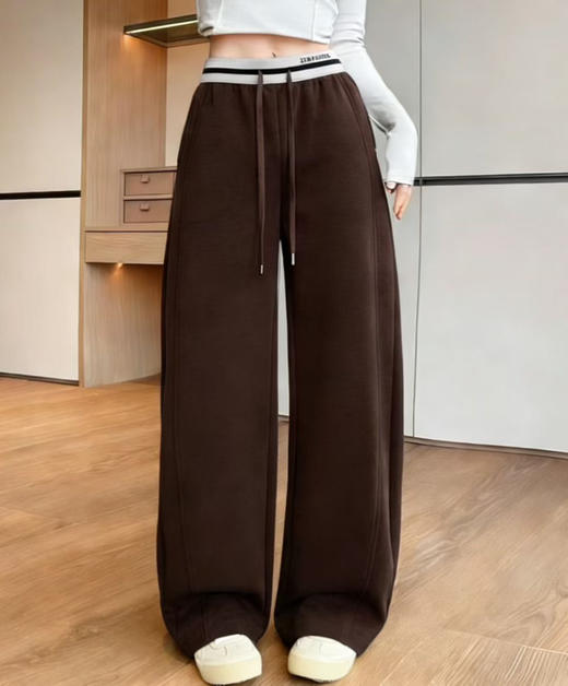 原单新款松紧腰抽绳弯刀卫裤 商品图4