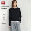 【门店同款】MAXNEW极简风黑色长袖T恤女圆领百搭轻奢针织衫上衣 商品缩略图0