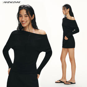 Ariseism黑标 羊毛混纺薄款针织衫女春季新款上衣