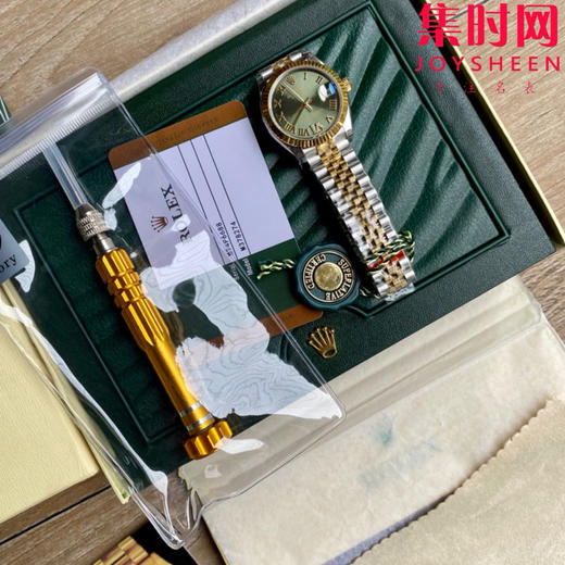 劳力士GS日志型系列 女款31mm 日志31系列 间金绿罗马 女士腕表 搭载改Cal.2236全自动机械机芯 商品图7