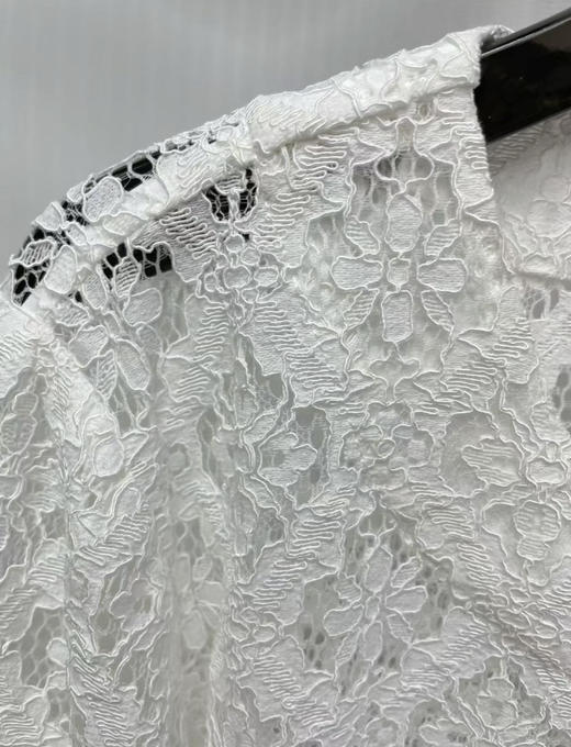 原单新款进口钩花蕾丝镂空小香风外套 商品图2
