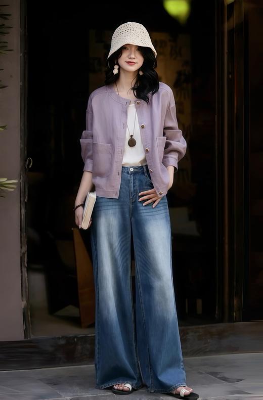 流浪诗人醋酸+莱塞尔呼吸感小资气韵外套 商品图3