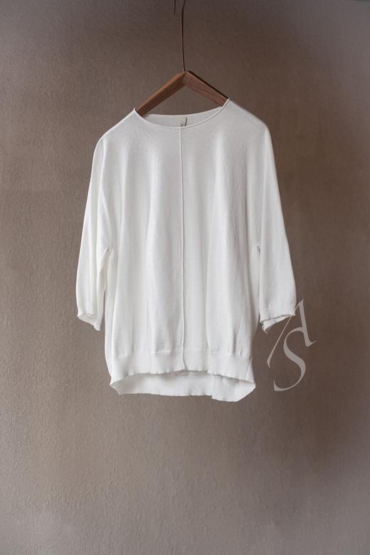 Boboutic 26SS 牛奶白海岛棉茧型针织上衣 商品图5