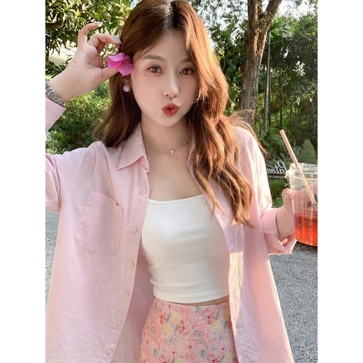 <曾小咸推荐>慵懒风宽松休闲防晒衬衫【预售7-15天发货】 商品图1