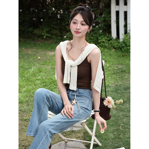 鹿向南【0330/20:00新品前一小时5折限量100件】蓝色牛仔裤 商品图4