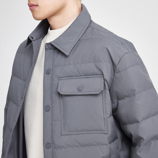 墨麦客男装工装衬衫款式羽绒服男2025冬新款翻领男士羽绒服88762 商品图2