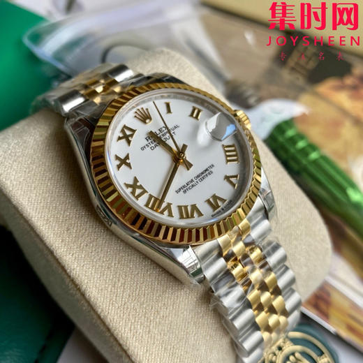 劳力士GS日志型系列 女款31mm 日志31系列 间金白罗马 女士腕表 搭载改Cal.2236全自动机械机芯 商品图4