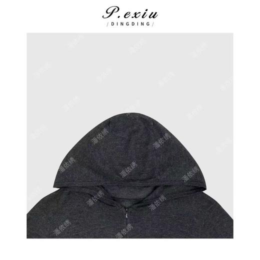 04-1潘依绣丁丁宠粉韩系松弛感百搭半拉链连帽针织上衣Q78954 商品图2