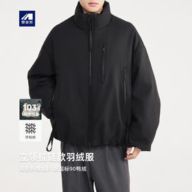墨麦客男装美式休闲羽绒服男2025冬季新款多拉链男士羽绒服88849