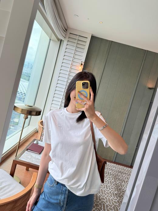 巴宝莉 新款格纹饰带T恤 黑白灰三色可选 商品图0